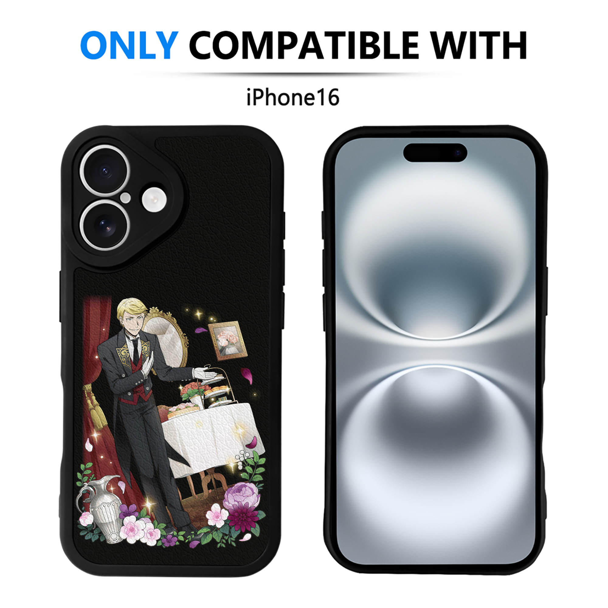 （画像用） 文豪ストレイドッグス Bungo Stray Dogs 【iPhone 16シリーズ対応】シリコンスマホケース（レザー調） 材質：シリコン